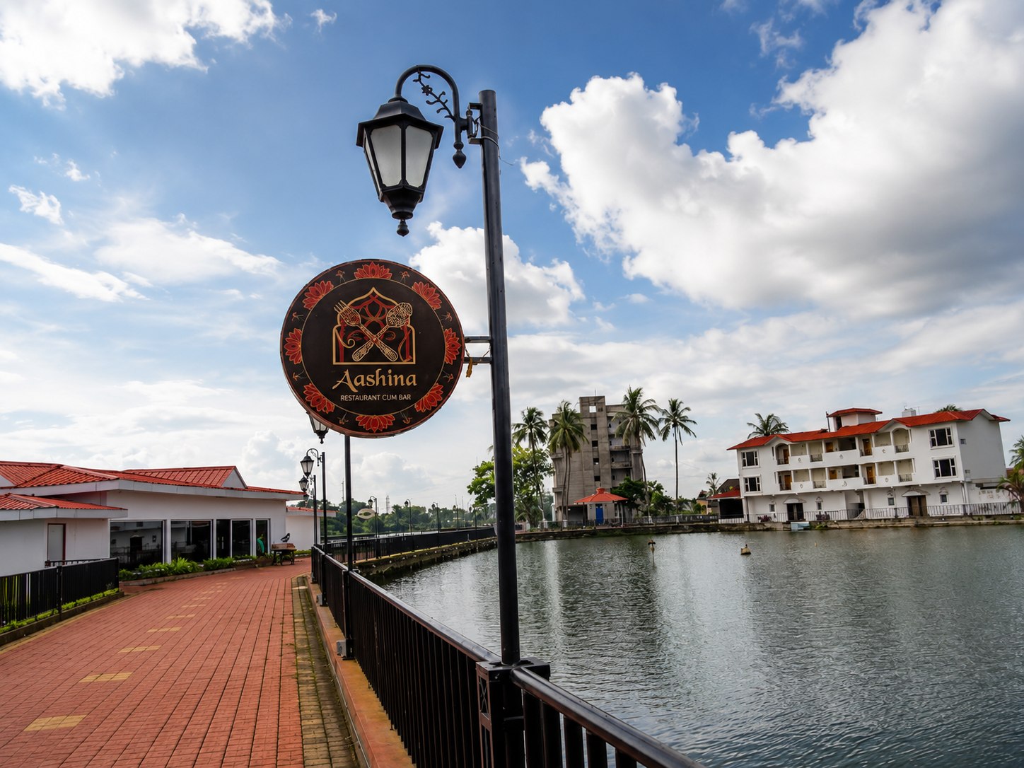 Aashina restaurant cum bar sign at Lake Land Country Club